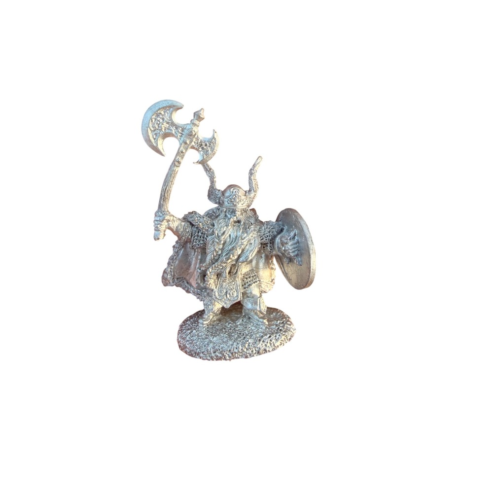 1999 Reaper Miniatures Pewter Dwarf Warrior Axe Shield Fantasy RPG Figure